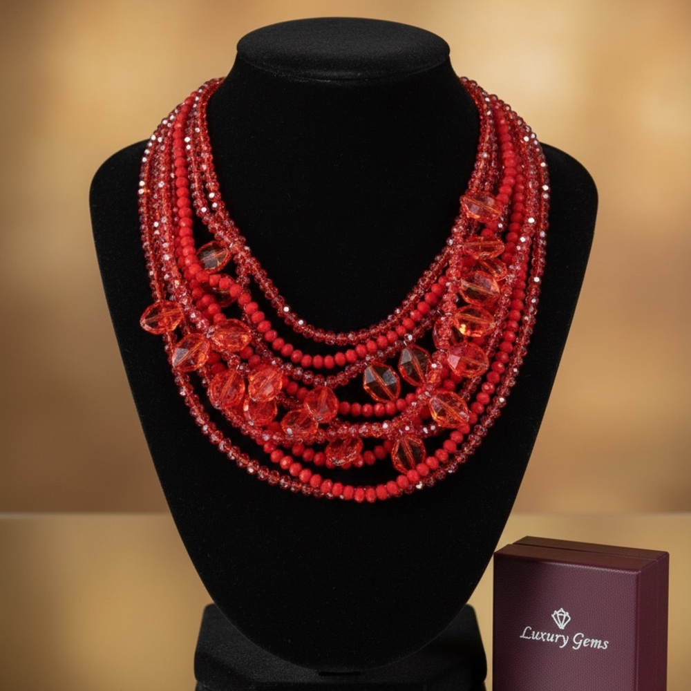 Sassy Jones Scarlet Elegance Necklace